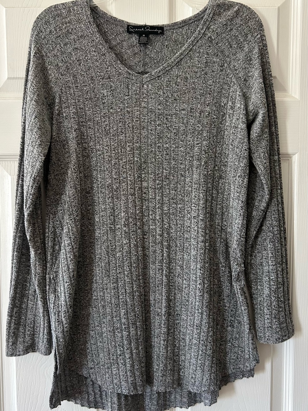 Women’s heather grey long tunic lightweight top
